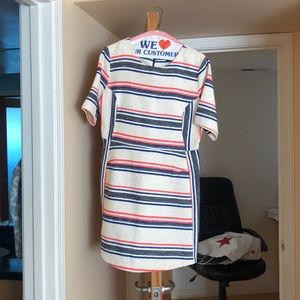 Topshop tweed striped mini dress